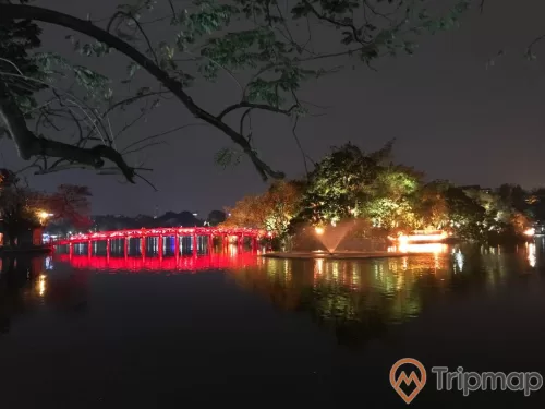 ánh đèn bầu trời tối